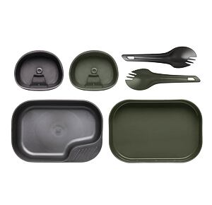 Jídelní set WILDO® CAMP-A-BOX® DUO LIGHT - olive green/grey