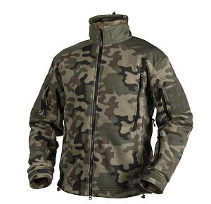 Bunda dvojitý fleece Helikon Liberty  - PL Woodland